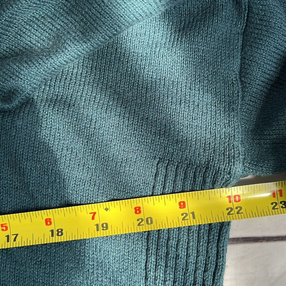 Sag Harbor Greenish Loose Turtleneck Soft Sweater - XLARGE - Picture 3 of 6